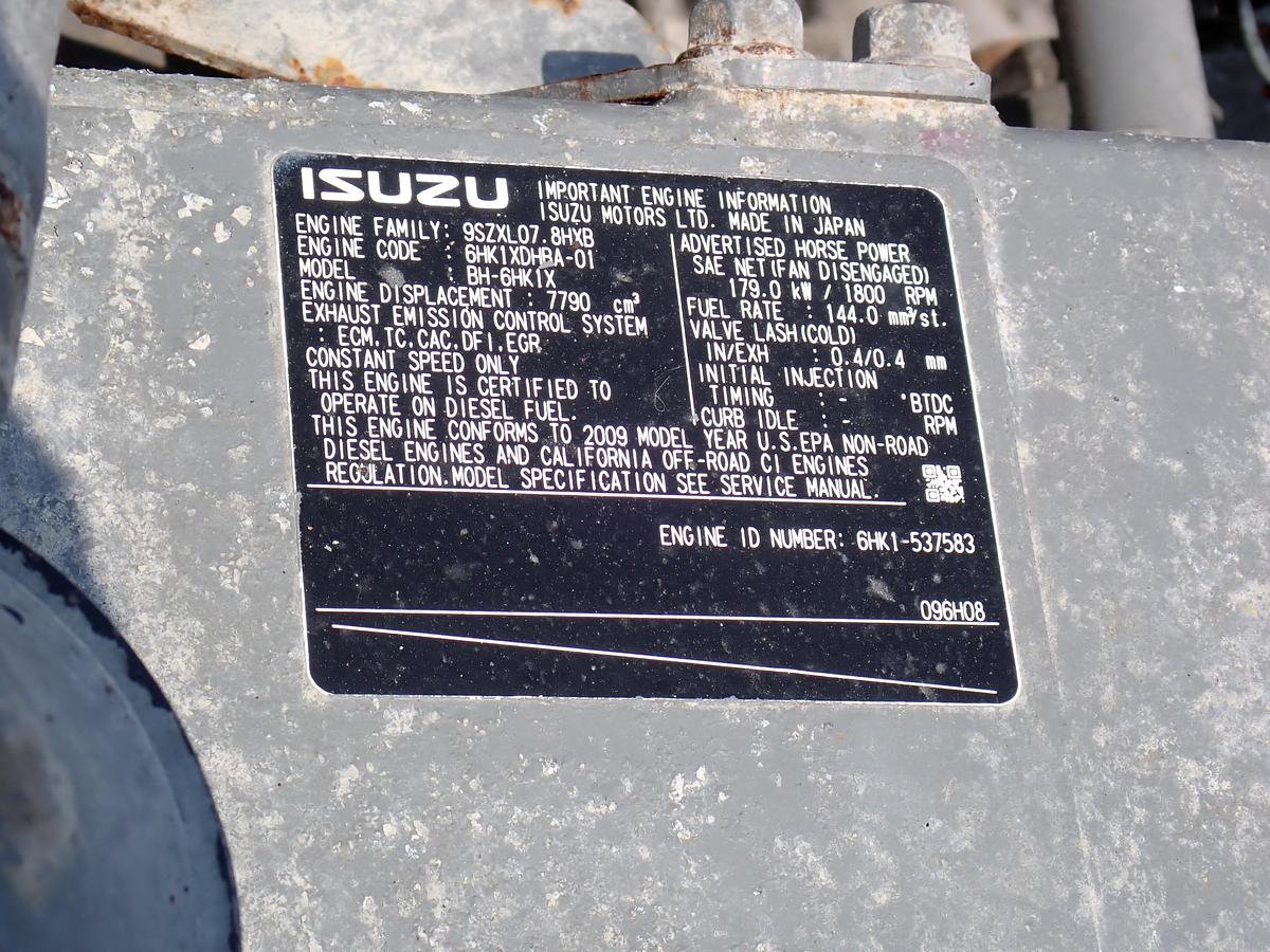 Used 2009 Isuzu 6HK1-XYGD-03 Diesel Engine