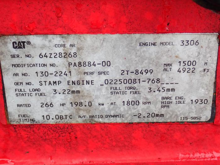 Used CAT 3306 DITA Diesel Engine