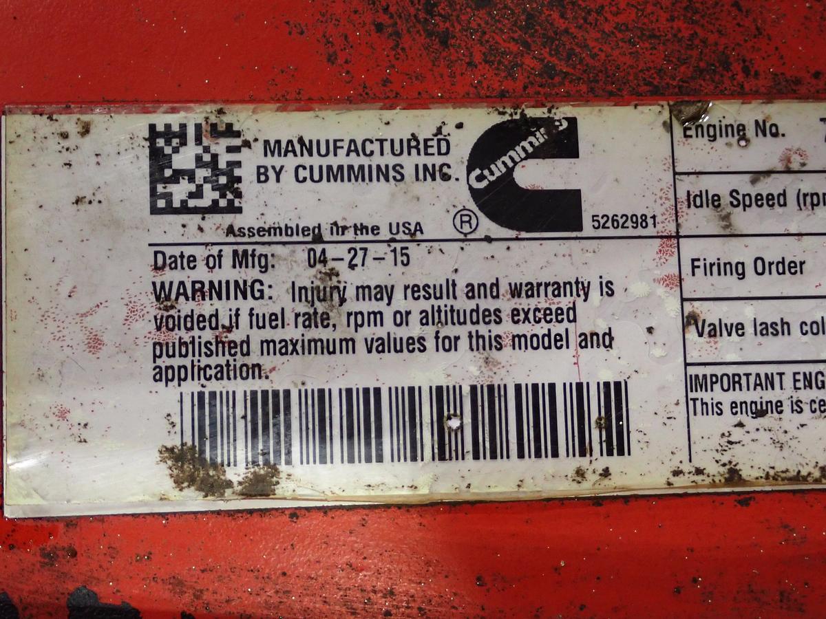 Used 2015 Cummins ISB 280 Diesel Engine CPL 4517