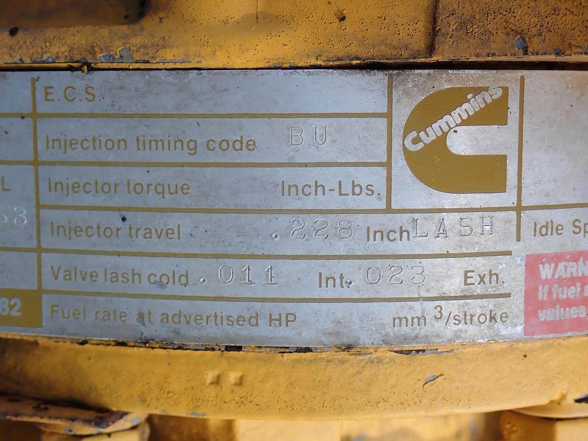Used 1988 Cummins NTA-855C Diesel Engine Big Cam