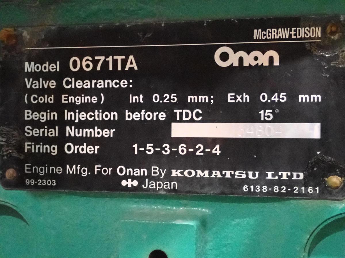 Used Komatsu SA6D110-1 Diesel Engine