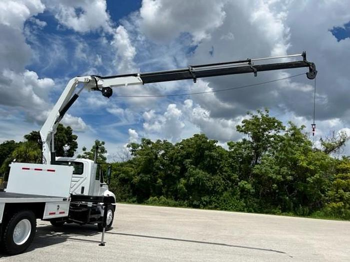Used PM 12023 11,905 lbs Knuckle Boom on 2013 International 4300 Reg Cab Flatbed Truck - C83944