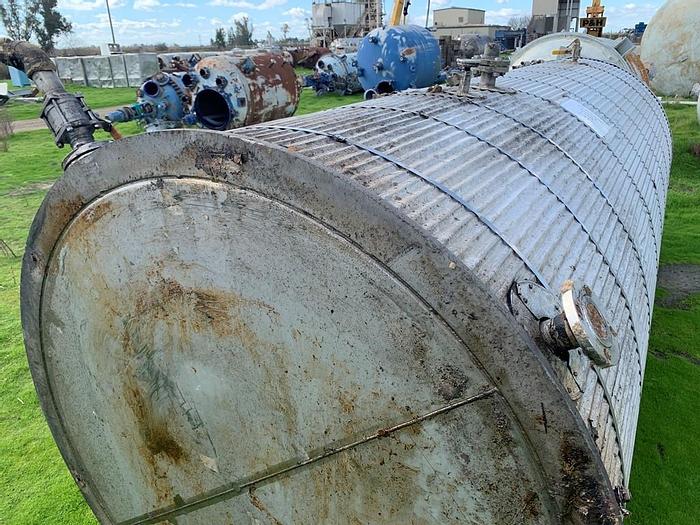Used Tank, 2,000 Gallon, 316L Stainless Steel, UL 142, 5' X 14', Agitated #S743622