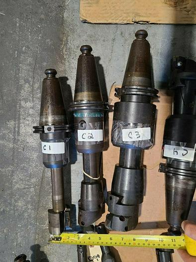 Used Assorted CNC Tool Holders with Cutters & Drills For Milling Machines VMC Tools J