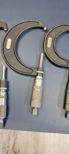 Used LOT OF 4 MICROMETERS FOR MILLING LATHE MACHINE. 0-1,1-2,2-3,3-4(B15)