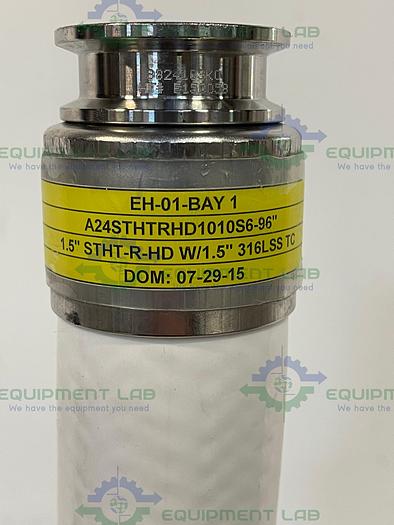 Used Sani Tech  STHT-R-HD-1500 96" Silicone Hose w/ 1 1/2 Sanitary Fitting