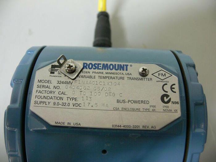 Used Rosemount 3244MV F1NAA01C1X304 MultiVariable Temperature Transmitter