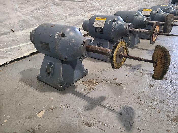 Used Baldor Double Spindle 1HP Buffing Polishing Machine 110v for Sale