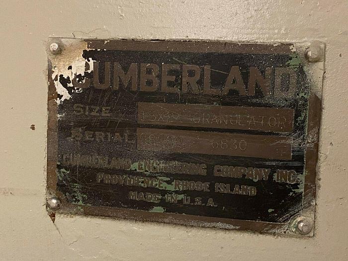 Used CUMBERLAND 15 X 24 GRANULATOR 50 HP