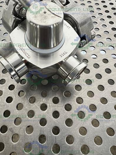 Used Pharmacia  Salvi DN6 460 4-way 316L Valve 18-5757-01 w/ 1/2" Sanitary Fitting