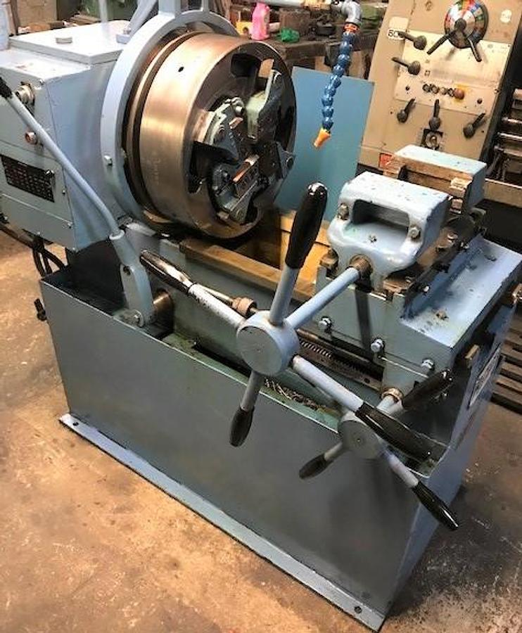 Used JOSHUA HEAP 4″ URT TANGENTIAL PIPE AND BOLT THREADING MACHINE – SOLD