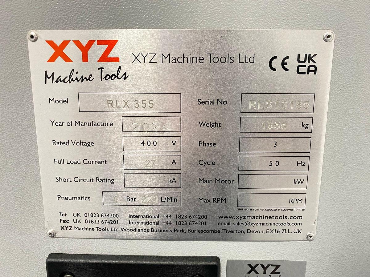 Used 2024 XYZ PROTURN RLX 355 CNC CENTRE LATHE
