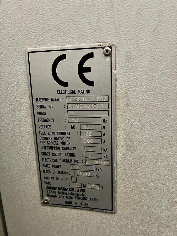 Used MORI SEIKI NL3000Y/1250 4 AXIS UNIVERSAL CNC TURNING CENTRE