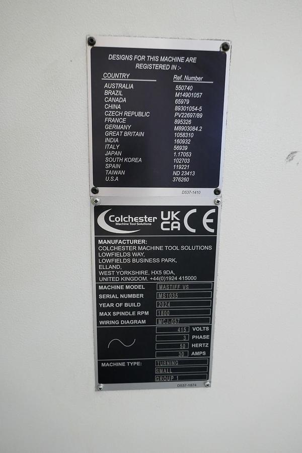 Used 2024 COLCHESTER VS1800 x 1500mm VARIABLE SPEED GAP BED CENTRE LATHE
