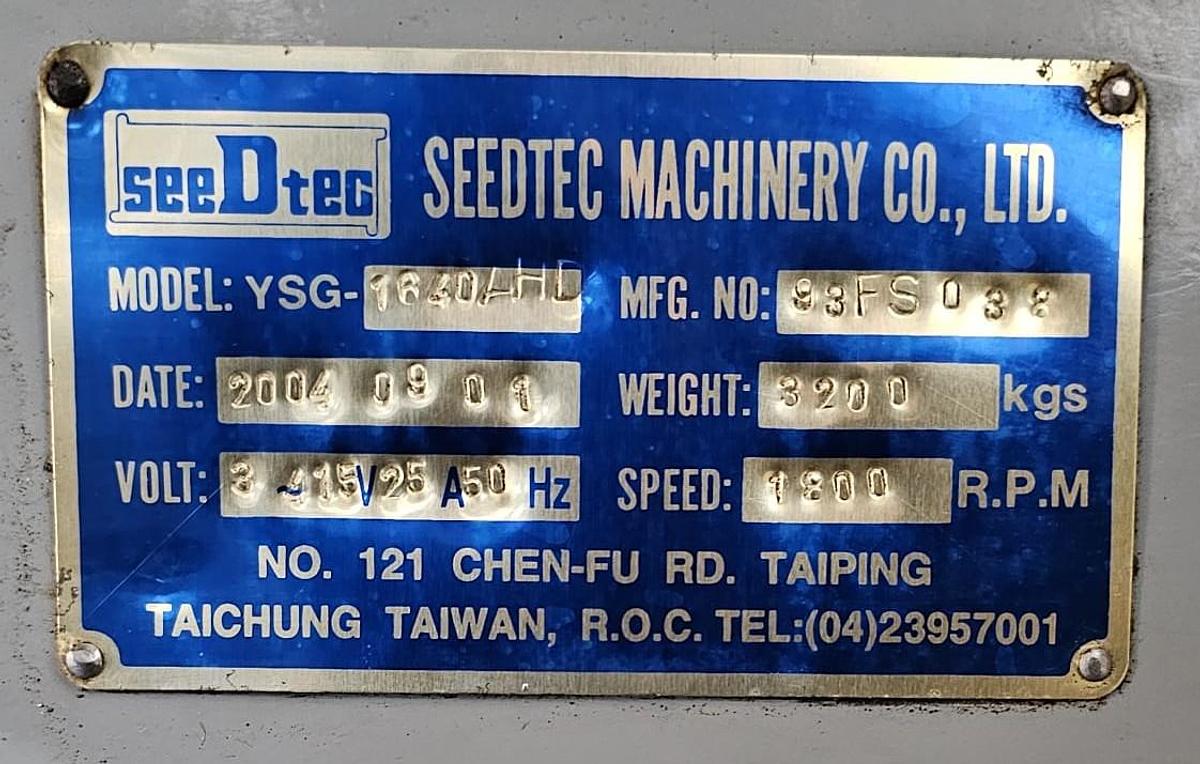 Used ANDMAR (SEEDTEC) YSG1640AHD TOOLROOM SURFACE GRINDING MACHINE WITH AUTOMATIC DOWNFEED & CROSS FEEDS