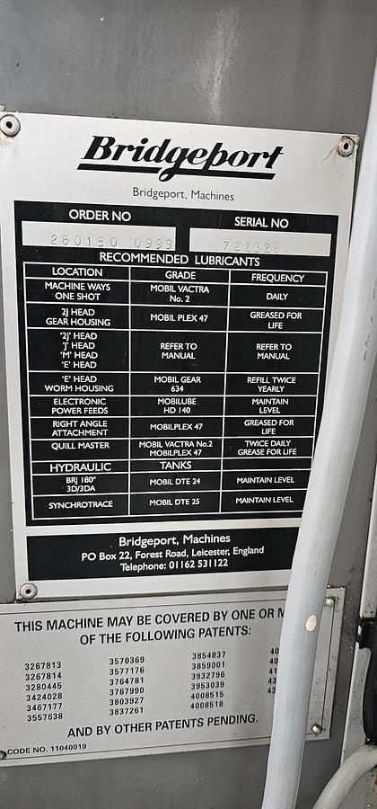 Used 1999 BRIDGEPORT SERIES 1