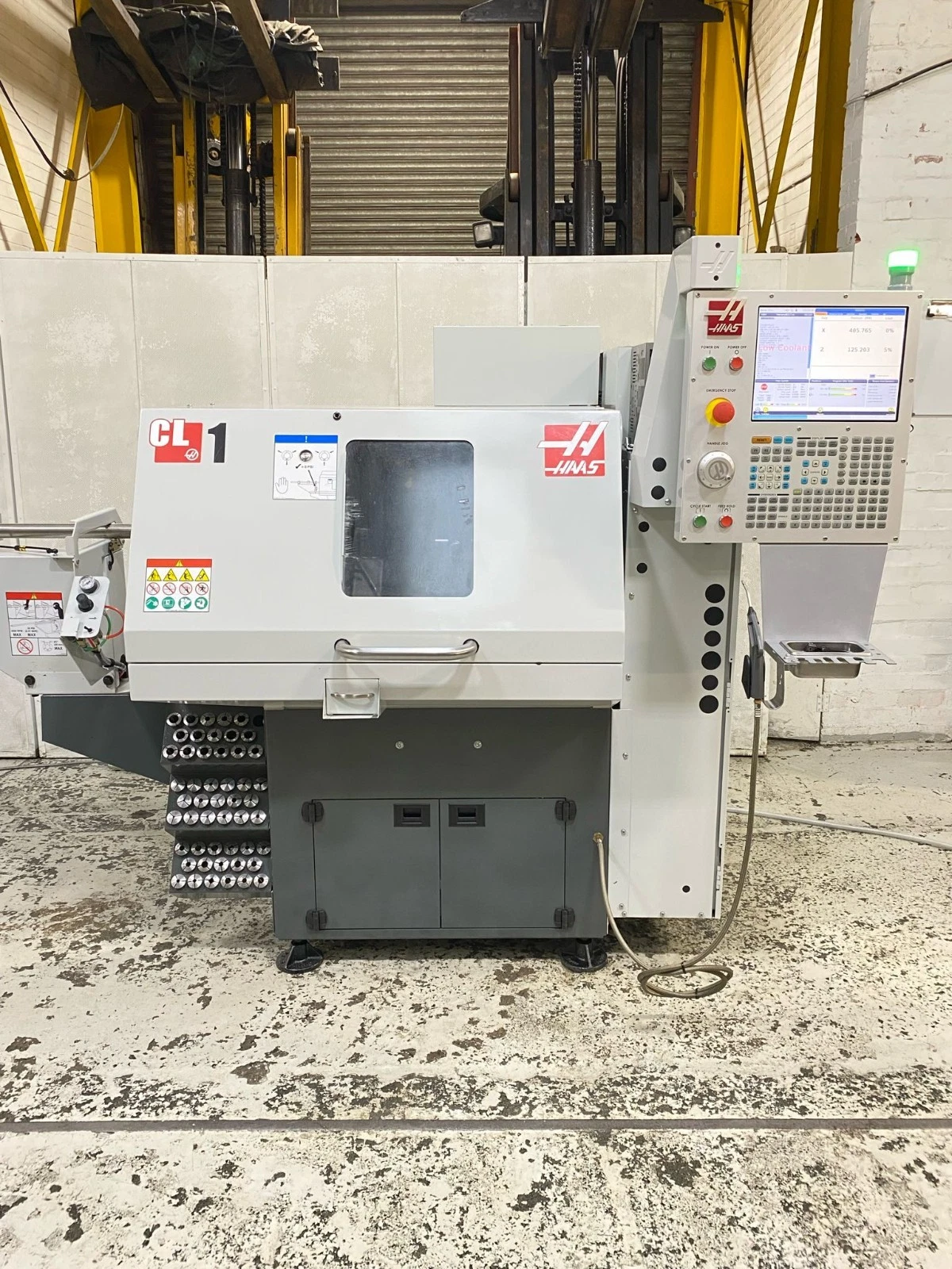 Used 2021 HAAS CL-1 2 AXIS CNC CHUCKING LATHE WITH BARFEED