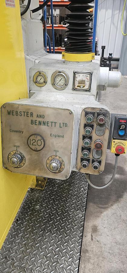 Used 1977 WEBSTER & BENNETT 120" DCM DOUBLE COLUMN VERTICAL BORING MACHINE