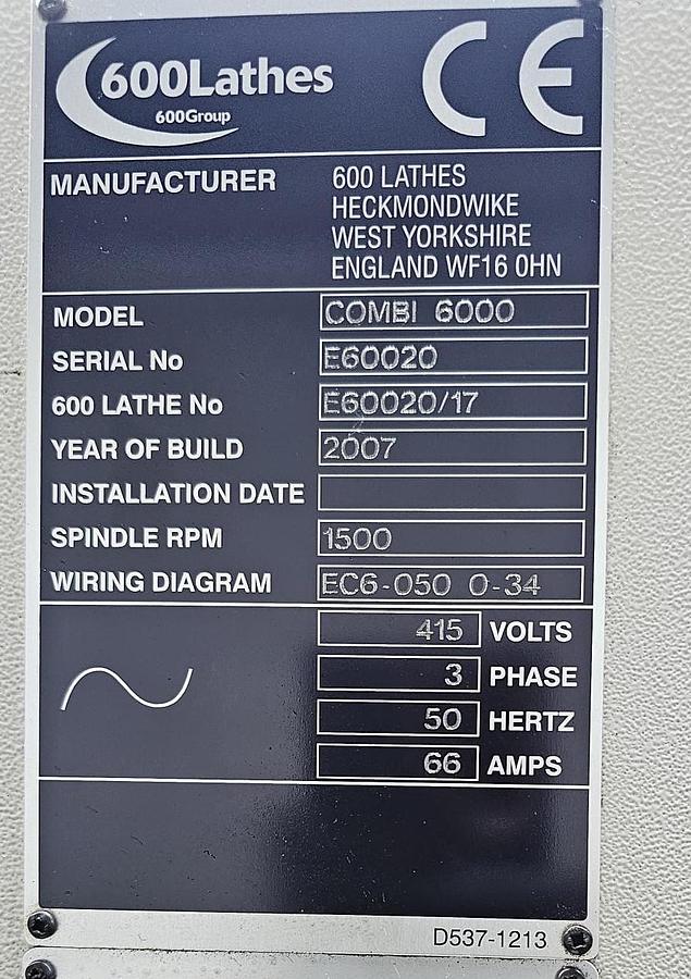 Used COLCHESTER COMBI 6000 x 3000MM CNC/MANUAL GAP BED LATHE