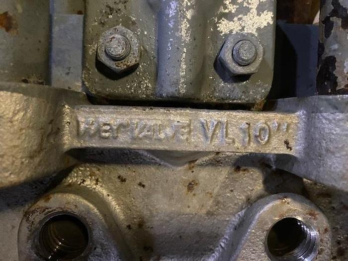 Used WEY 10" PNEUMATIC KNIFE GATE VALVE S/S