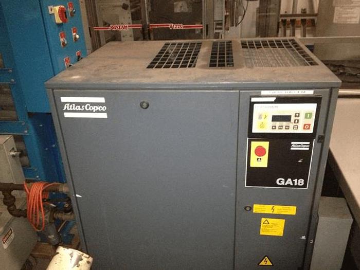 Used 25 HP ATLAS COPCO AIR COMPRESSOR – GA18