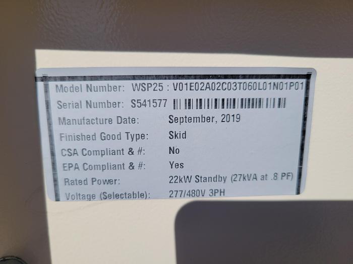 25kva Sound Enclosed Trailer Mounted Generator /New Warranty Tier 4 Final  New