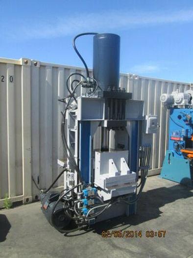 Used EXPENSIVE CUSTOM 200 TON 3 WAY HYDRAULIC PRESS. 1 MAIN, 1 SIDE, 1 SHUTTLE TABLE