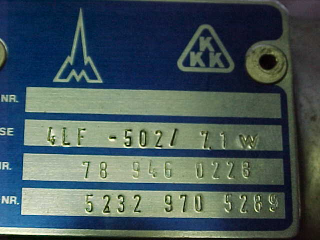 Used KKK 4LF-502/7.1W