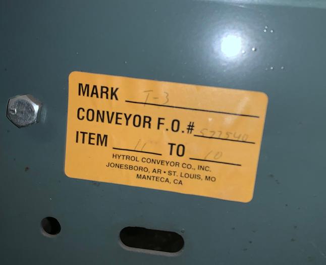 Used HYTROL TH BELT CONVEYOR WITH DRIVE