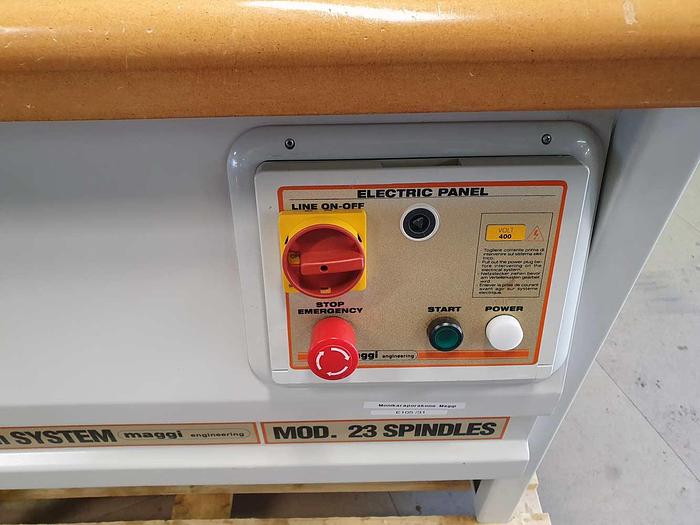 Used 1998 MAGGI Single-head Boring Machine for Horizontal and Vertical Drilling mod. BORING-SYSTEM 23 TOP