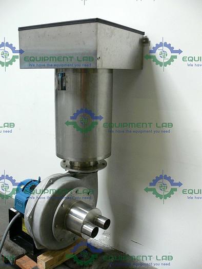 Used WEG 5HP Chicago Blower size 1500 w/ Aeroacoustic 8-TA-2A Tubular Silencer