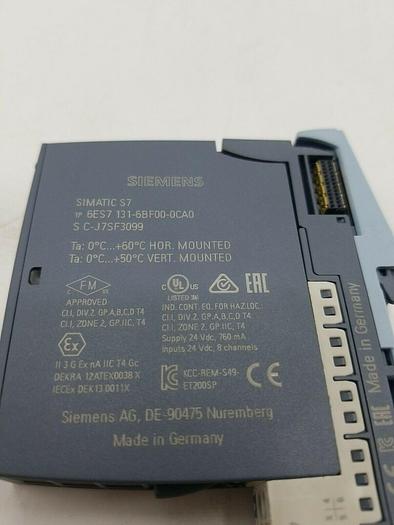 Used Siemens module 6ES7 131-6BF00-0CA0. 6ES7 193-6BP00-0DA0
