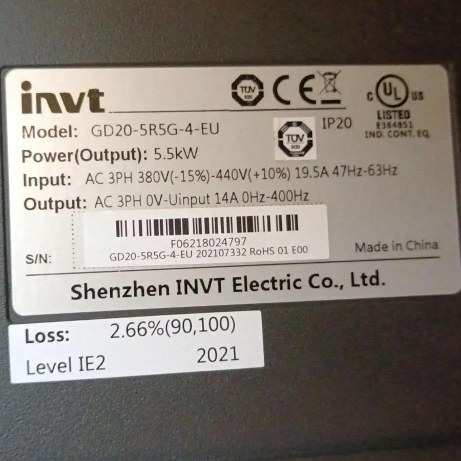 Usato INVT GD20-5R5G-4-EU