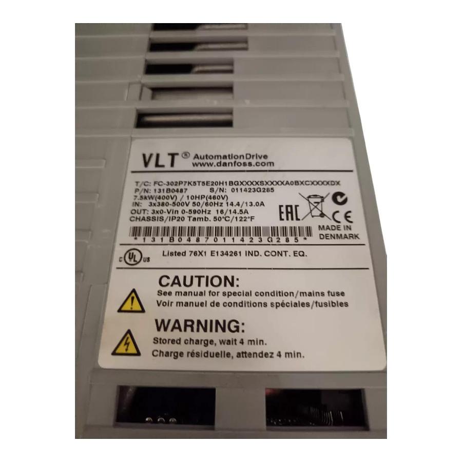 Used DANFOSS VLT FC-302P7K5T5E20H1BGXXXXSXXA0BXCXXXXDX
