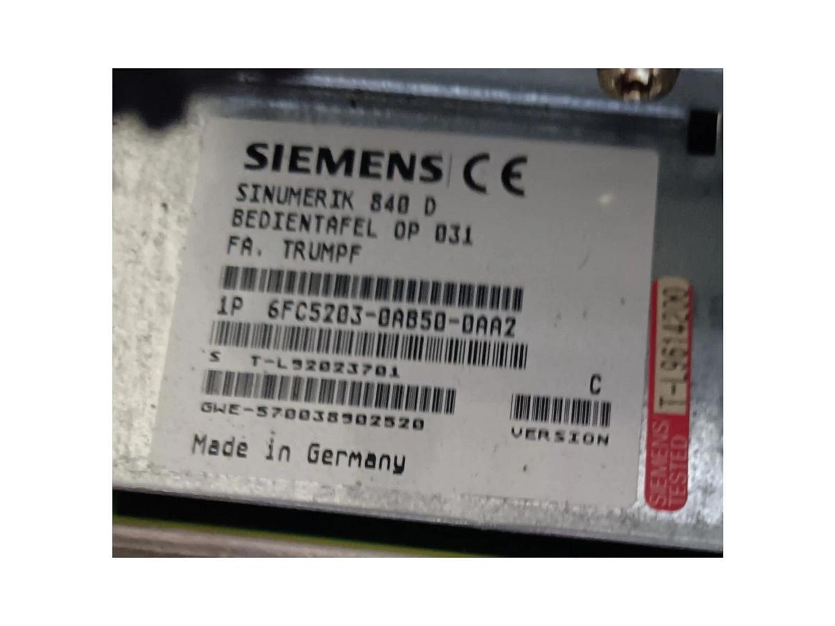 Usato SIEMENS 6FC5203-0AB50-0AA2 + 6FC5210-0DA21-2AA1 TRUMPF