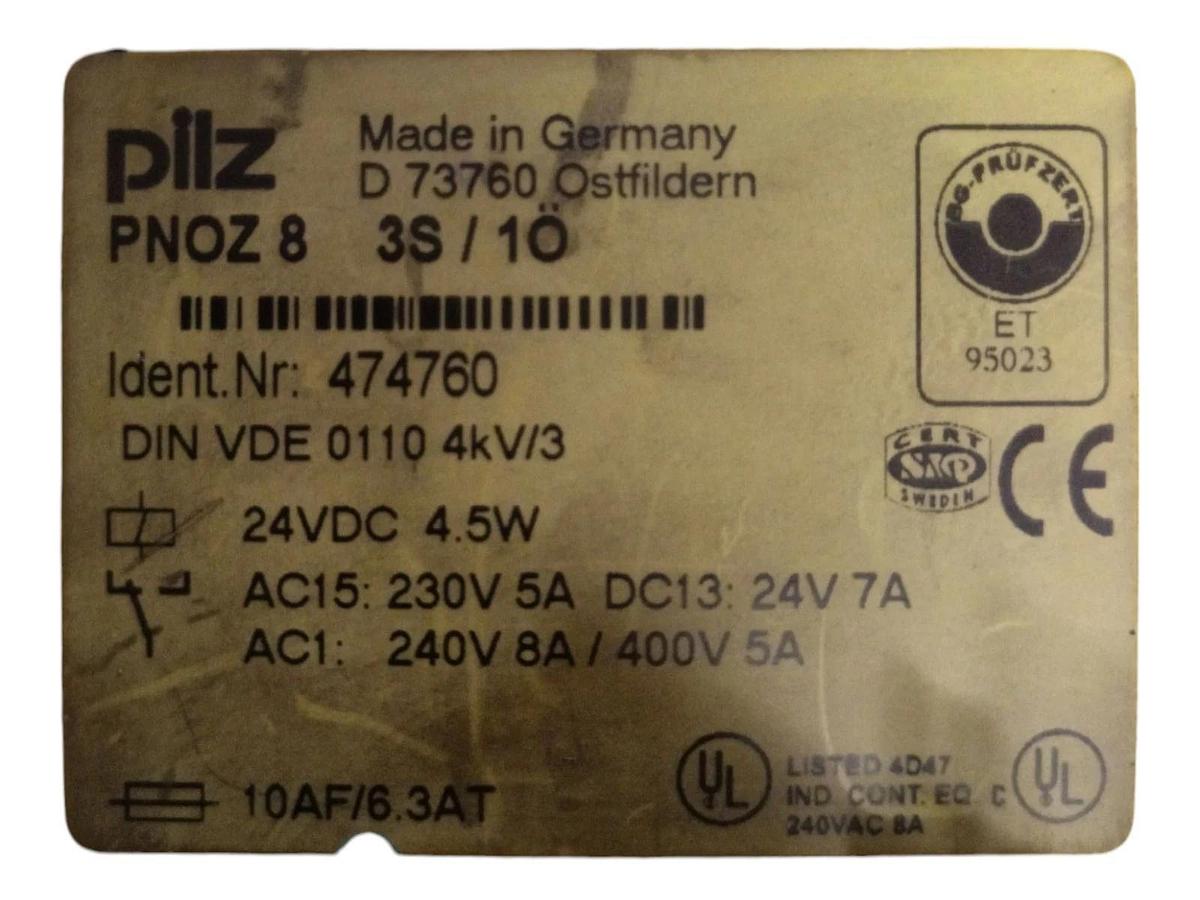 Usato PILZ PNOZ 8 3S/ 1Ö