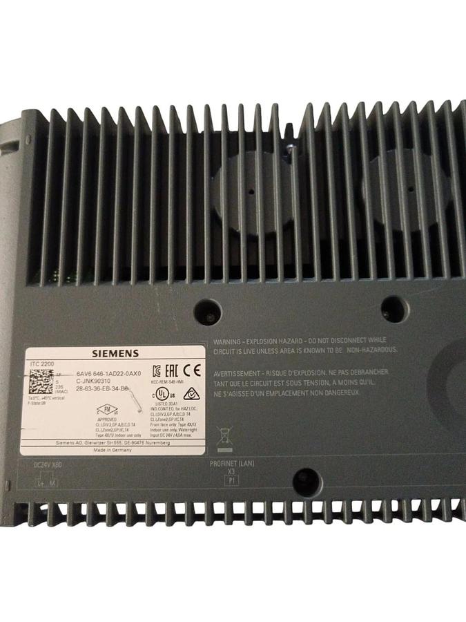 SIEMENS 6AV6 646-1AD22-0AX0 ITC 2200