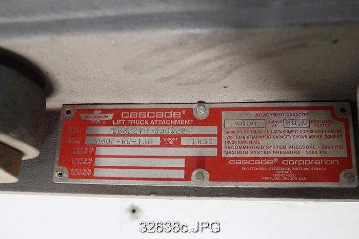 Used Cascade Q60F-RC-13B Roll Clamp #32638