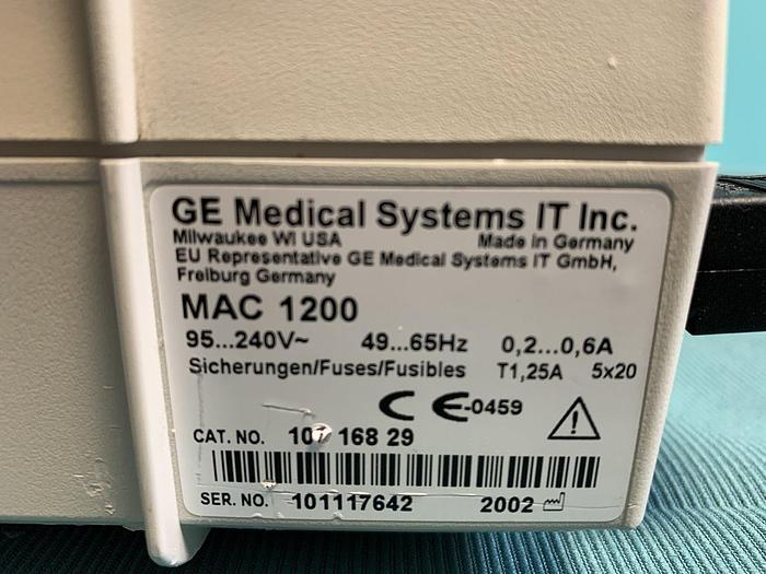 Gebraucht GE Mac 1200 EKG Gerät V5.21 mit 10 adriges EKG Kabel