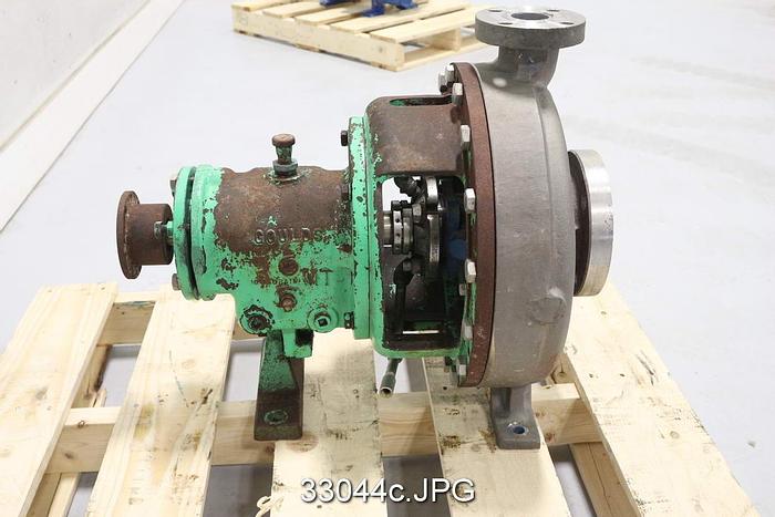 Used Goulds 3196 1.5x3x13 Pump, 5-Vane 11" Stainless Steel Impeller #33044