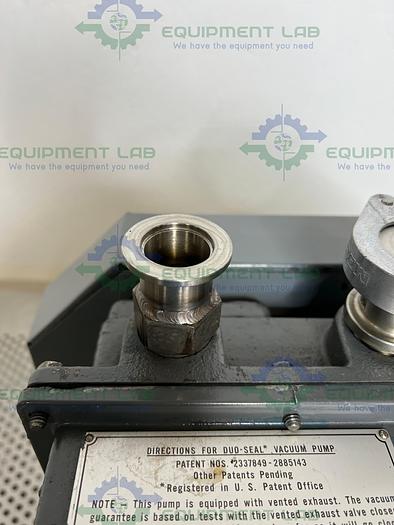 Used Welch  1402 DuoSeal Belt-Driven Rotary Vane Vacuum Pump 115/230V