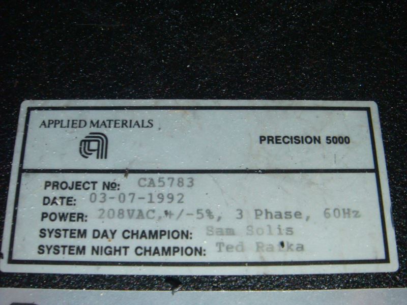 Used AMAT P5000 with 2x DXL PETEOS CVD