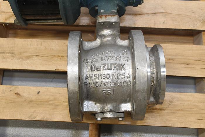 Used DeZurik 4" Veeball Valve#43980