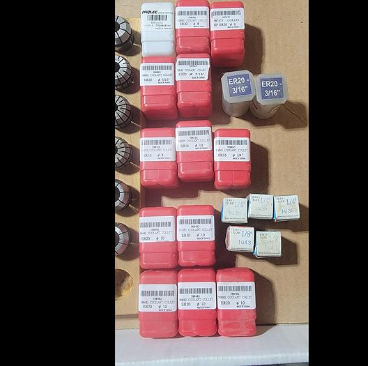 Parts Only lathe collet surplus variety of sizes (as is) lot 37 pieces (110)