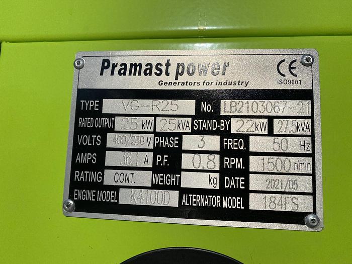 2021 PRAMAST VG-R25