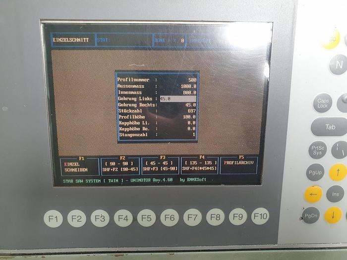 Gebraucht Doppelgehrungssäge Emmegi Twin Electra Sun TU 5 zum Verkauf