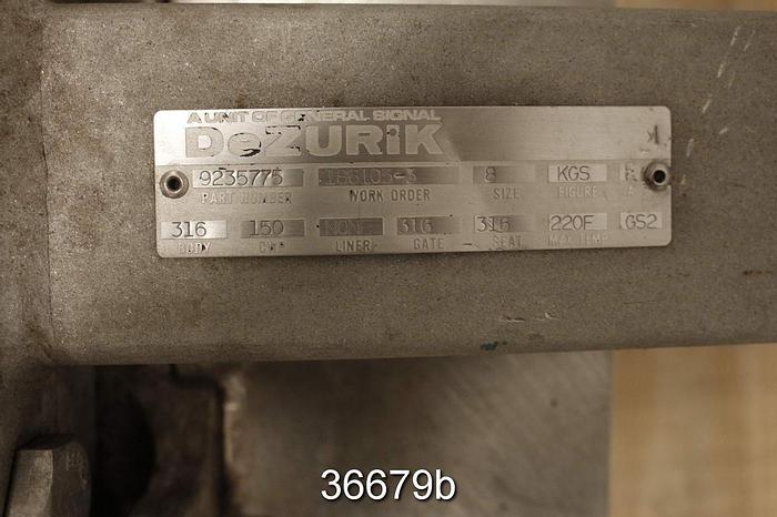 Used Dezurik Dezurik 8" Hand Operated V-Port Knife Gate Valve #36679