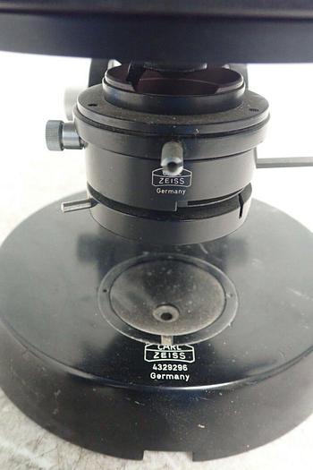 Used Carl Zeiss POL Monocular Microscope with 4 POL Objectives