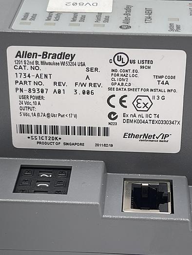 Used Allen-Bradley 1734-AENT Ser A 