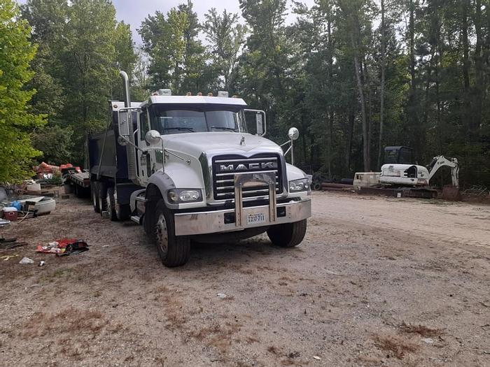 Used 2016 Mack Quad Dump Truck/with 30ton Equipment Trailer